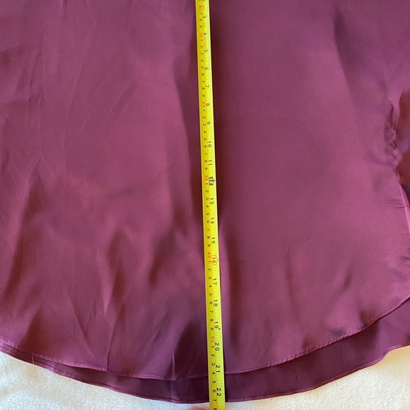 Satin-Feel Cape Sleeve Blouse - Picture 7 of 8